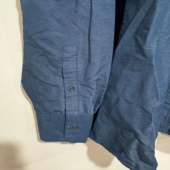 Wrangler All Terrain Gear Long Sleeve Outdoor Fishing Shirt Blue Size 3XL - Picture 4 of 8